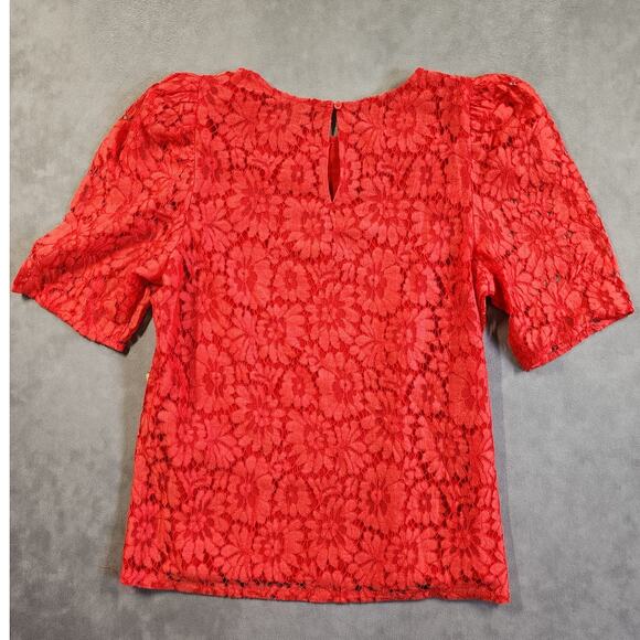 Halogen Floral Top Womens Size Small Petite SP Red Peplum Nordstroms New NWT - Picture 10 of 13